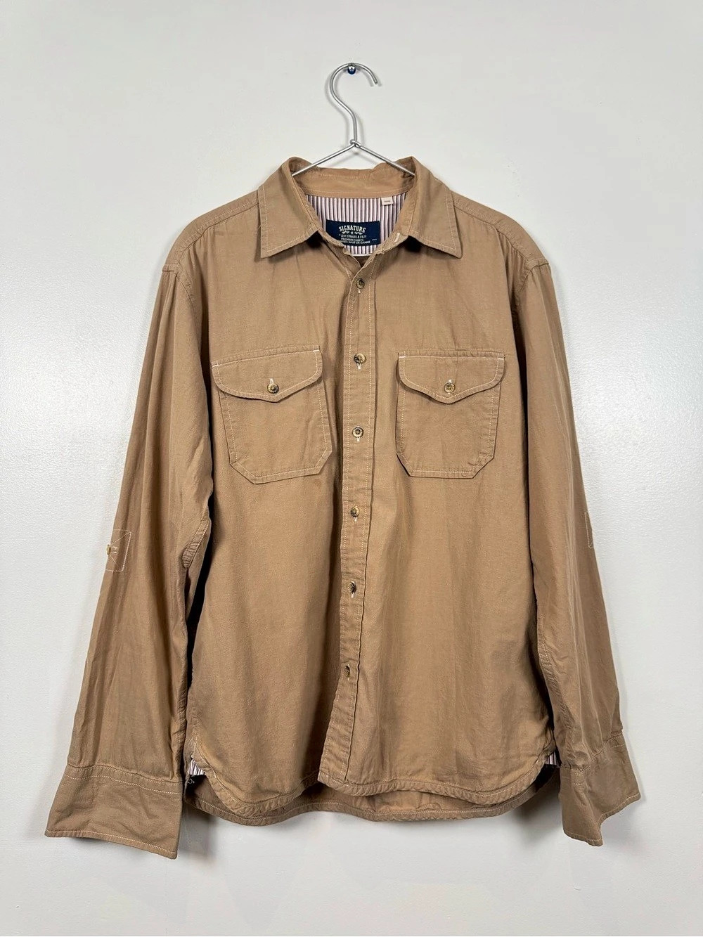 Levi Strauss & Co. Signature Premium Shirts Cotton Striped Button Down Medium